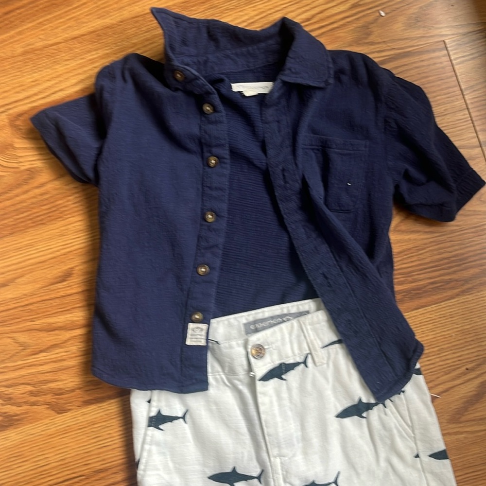 Boys gently worn summer outfit (top and shorts).  Size 5